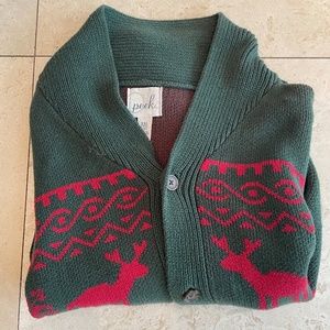 Adorable Boys casual cardigan with reindeer size 12
